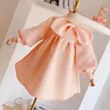 Robes de fille fille à manches longues robe d'hiver couleur rose doux princesse fête robe de bal pour enfant en bas âge cadeau d'anniversaire 231202