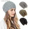 Beanie/Skull Caps New Knitted Hat Woolen Yarn Men's Women's Vintage Style Beanies Diamond Plaid Autumn Winter Woolen Hat Warm AccessoriesL231202