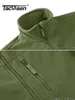 Men's Jackets TACVASEN Full Zip Up Tactical Green Fleece Jacket Thermal Warm Work Coats Mens Pockets Safari Jacket Hiking Outwear Windbreaker 231201