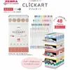 Stylos pinceaux aquarelle 6/12/36/48 couleurs ZEBRA Clickart Push marqueurs rétractables stylo aquarelle ensemble complet 0.6mm WYSS22 Plumones Marcadores fournitures d'art 231202