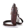 Waist Bags Men's Genuine Leather Packs Phone Pouch Bag Male Small Chest Shoulder Belt Designer Crossbody