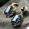 Dangle Earrings Kpop Vintage Blue Grosse Boucle D'Oreille Bohemian Big Wholesale/Joyeria Etnica/Brincos Grandes/Maxi Brinco