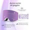 Skibril COPOZZ Magnetische Professionele UV400 Bescherming AntiFog Bril Voor Mannen Vrouwen QuickChange Lens Snowboard 231202