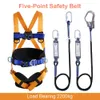 Tırmanma kablo demetleri yüksek irtifa iş emniyet kablo demeti tam vücut beş noktalı güvenlik kemeri açık tırmanma eğitimi inşaatı koruyucu ekipman 231201