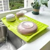 Hooks Multifunctional Large Kitchen Drain Tray Fruit And Vegetable Plastic Rectangular Bowl Chopsticks Tableware Rack