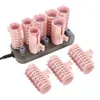 Haarrollers 10 stks/set Elektrische Haarrollers Buis Verwarmde Roller Haar Krullend Styling Sticks Gereedschap Massage Roller Krulspelden met Universele Stekker 231202