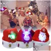 Christmas Decorations New Year Led Light Up Xmas Party Night Santa Hat Kids Adt Claus Reindeer Snowman Drop Delivery Home Garden Festi BJ