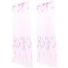 Cortina 2 Pcs Tule Sala de estar Elegante Drape Janela de Privacidade Tela Transparente Translúcida Roxo Quarto Casa Decorativa