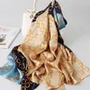Bufandas de seda real para mujer, chales largos y estampados, 4 estaciones, Bufanda Natural de morera