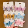 Accessoires pour cheveux 6 pièces/ensemble, épingles à cheveux papillon colorées, Clips de dessin animé pour femmes et filles, Barrettes à la mode