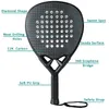 Tennisschläger AMASPORT Professional 3/12/18K Carbon Padelschläger Tennispaddel EVA SOFT 38mm Tenis Padel Raquete Diamantform 231201