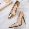 Dress Shoes Women Super Big Size 45 46 Single Shoe Women's Sexy Heels Spring Autumn French Night Show Model Walking Party