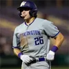 College-Baseball trägt maßgeschneiderten NCAA-Baseball der Washington Huskies Isaac Yeager Colton Bower Jake Leitgeb Sawyer Parkin