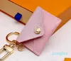 Lettre Designer unisexe portefeuille porte-clés porte-clés mode sac à main pendentif voiture chaîne charme rose fleur Mini sac bibelot