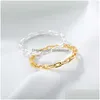 Pierścienie zespołowe Punk Gold Thin Sain Pierścienie dla kobiet dziewczęta moda moda nieregularny palec prezent 2023 Kobieta biżuteria upuszcza biżuteria pierścionka dhhj9