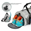 Duffel Bags Polyester Fitness Bag Waterproof Yoga Sport Ryggsäck med skofack Multifunktionellt slitstöd för utomhusfotboll