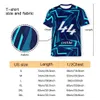 Herren-T-Shirts 2023/2024, neues F1-Formel-1-Rennteam, Polyester für Lewis Hamilton, 44, weiches Freizeit-dünnes Hemd, Neuheit, trendig, Ie8e