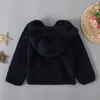 Jacken Kleinkind Baby Mädchen Jungen Winter Fleece Kapuzenjacke Lässig Niedlich Schneeanzug Langarm Reißverschluss Bärenohren Mantel Thermo-Oberbekleidung