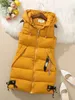 Damesvest Gewatteerde puffer met afneembare capuchon Mouwloze ritssluiting Stijlvol Herfst Winter Casual Warme bovenkleding 231201