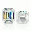 Pietra Moissanite taglio smeraldo VVS1 colore bianco D 3x5-10x14mm con certificato GRA247m