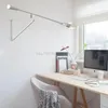 Wandleuchte, moderne nordische LED, kreative Beleuchtung, langer Arm, Wohnzimmer-Dekoration, Nachttisch, drehbare Stange, Schaukel, Industrie