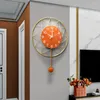 Wandklokken Moderne Creatieve Metaal Ijzer Hangende Klok Woonkamer Gang El Woondecoratie Ambachten ONTWERP Mechanisme