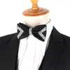 Bow Ties Black Tie Faux Diamond för män Kvinnor Julfest Cravats Wedding Men's Bowties gåvor