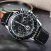 Top luxury Wrist Watches for Men 2023 New Mens Watches All Dial Work Quartz Watch High Quality Top Luxury Brand Chronograph Clock Rubber Belt Men Fashion