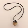 Pendentif Colliers Rétro Ébène Tressé Corde Collier Ethnique Style Gawu Boîte Longue Bijoux Chinois Simple Femmes Souhaitant Bouteille Cadeau