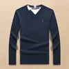 Maglione da uomo di lusso autunno e inverno per il tempo libero maglione multicolore da uomo a maniche lunghe slim fit lavorato a maglia pullover con scollo a V lavorato a maglia abbigliamento da uomo caldo