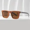 Óculos de sol moda simplicidade quadrado polarizado mulheres de alta qualidade luxo desiger chá cor óculos de sol homens arroz prego eyewear