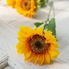 Decorative Flowers Sunflower Simulation Bouquet Ornament Dry Flower Fake Picnic Plastic Decoration Holding Pography Props