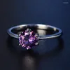 Cluster Rings Engagement Luxury Silver Color For Woman Fine Natural Gemstone Ring 2023 Trend Wedding Party Fashion Original Jewelry Gift