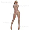 Kobiety Jumpsuits Rompers Kobiety Elegancki bez rękawów cekinowy błyszczący błyszczący kombinezon spodnie szerokie nogi spodnie seksowne szczupły dopasowanie kombinezonu Romper kombinezon T231202