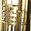 High Grade Bb Rotary Tuba Oem Gold Lacquer Yellow Brass Bell Bb Tone Tuba With 4 Rotary