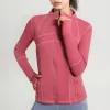 LL-089 اليوغا سترة womendefine تمرين الرياضة معطف معطف السترة الرياضة بسرعة الجافة النشطية أعلى zip slotshirt sportwear بيع الساخنة