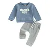 Giyim Setleri Toddler Bebek Bebek Giyim Mektubu Baskı Uzun Kollu Sweatshirt Üstler Jogger Pants Set Mamas Sonbahar Kış Kıyafet