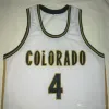 Nikivip # 4 Chauncey Billups Colorado Buffaloes College Ретро Классические баскетбольные майки Мужские трикотажные изделия с номером и именем на заказ