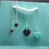 Luxury Fashion Necklace Designer Heart Pendant Jewelry S925 Water Drop Blue/Pink/Black Necklace Designer Jewelrys Birthday Christmas Gift Wedding Party With Box