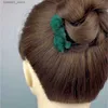 Kopfbedeckung Haarschmuck Drei Blumen Frauen Friseur Haarstab Fleischbällchenhaar Lässig La Scrunchie Hairwear Mode Kopfbedeckung Haarschmuck Q231204