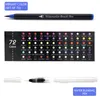 Watercolor Brush Pens 20/48/72 Color Watercolor Markers for Drawing Felt-Tip Pens Set for Children Water Coloring Brush Pen for Lettering Art Supplies 231202