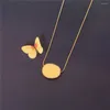 Pendant Necklaces Minimalist Round Necklace Stylish Gold Plated Rust Proof Clavicle Charm Jewelry