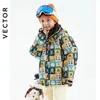 Skiing Suits VECTOR Ski Professional Childrens Jacket Pants Warm Waterproof Boys Girls Outdoor Snowboarding Winter Kids Set 231202