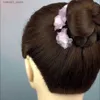 Kopfbedeckung Haarschmuck Drei Blumen Frauen Friseur Haarstab Fleischbällchenhaar Lässig La Scrunchie Hairwear Mode Kopfbedeckung Haarschmuck Q231204