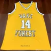 Nikivip #14 Msy Bogues Basketballtrikot Wake Forest College Demon Deacons Retro Classic Herren-Ed-Trikots mit benutzerdefinierten Nummern und Namen