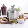 Servis uppsättningar Spice Jar rostfritt stålbehållare lock kryddor sockerskålar lufttäta smaktillsatser flaskor salt kryddor burkar
