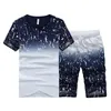 Survêtements pour hommes Survêtement Hommes Summer Short Sleeve Casual Tshirt Shorts Mens Sweatsuit 2PC Tee TopsSweatpant Male Set Moleton Masculino 3XL 4XL 231202