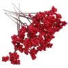 Dekoracyjne kwiaty czerwone gałęzie sztuczne wazony jagodowe dla centralnych Berry Bożego Narodzenia