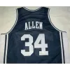 Nikivip Custom Retro RAY #34 Allen College Basketball Jersey da uomo Ed Bianco Blu Qualsiasi dimensione 2XS-5XL Nome e numero
