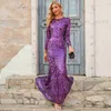 Kentsel Seksi Elbiseler Muhteşem Balo Gown Partisi Sequin Seatin Glitter Prom Elbise Plus Boyut Boyutu Kokteyl Lady Robe De Gelin Elbiseleri Annesi T231202